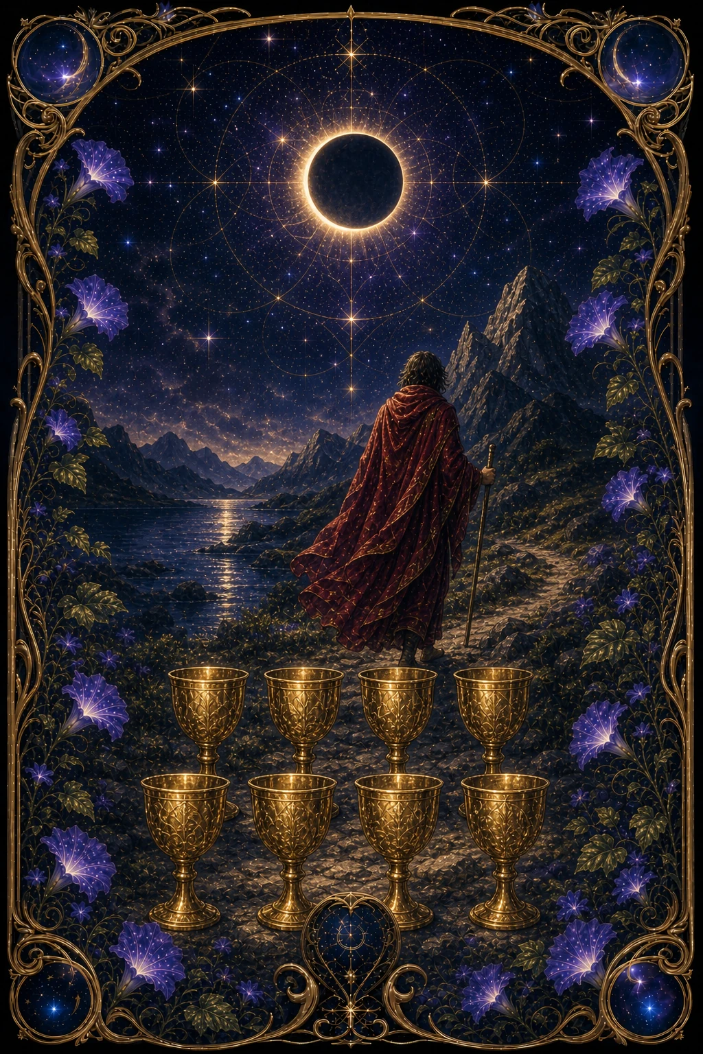 Five of Cups tarot card art
