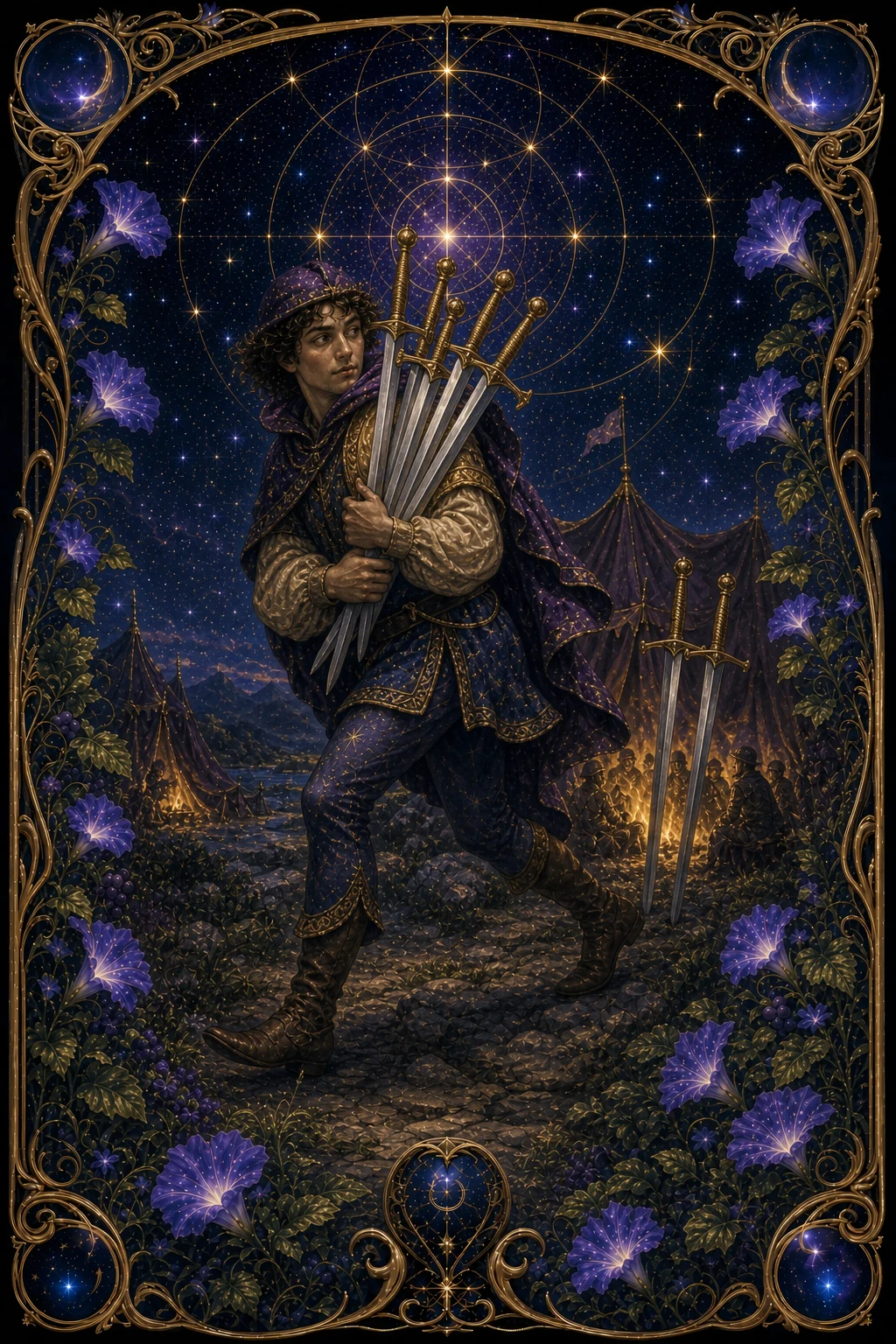 Five of Swords tarot card art