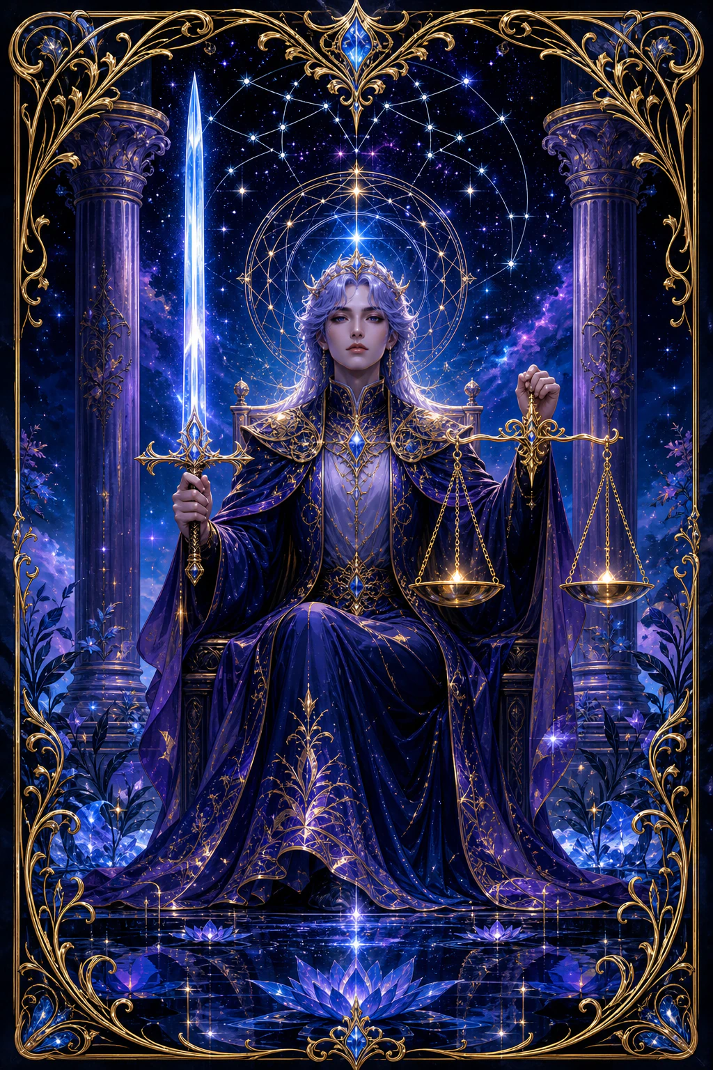 Justice tarot card art