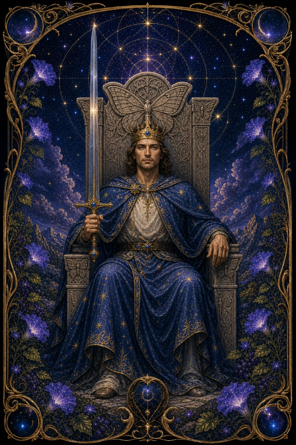 King of Swords tarot card art