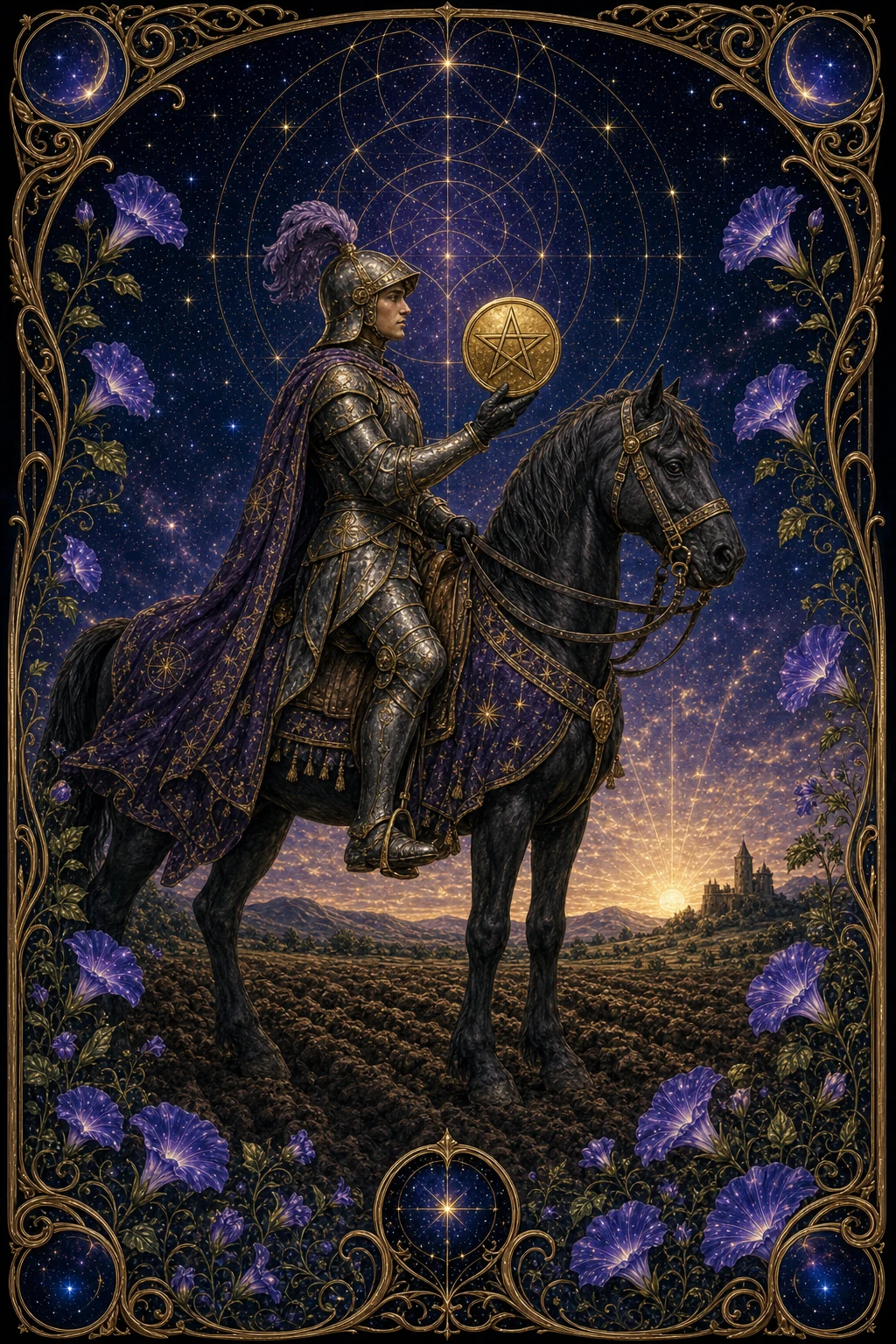Knight of Pentacles tarot card art