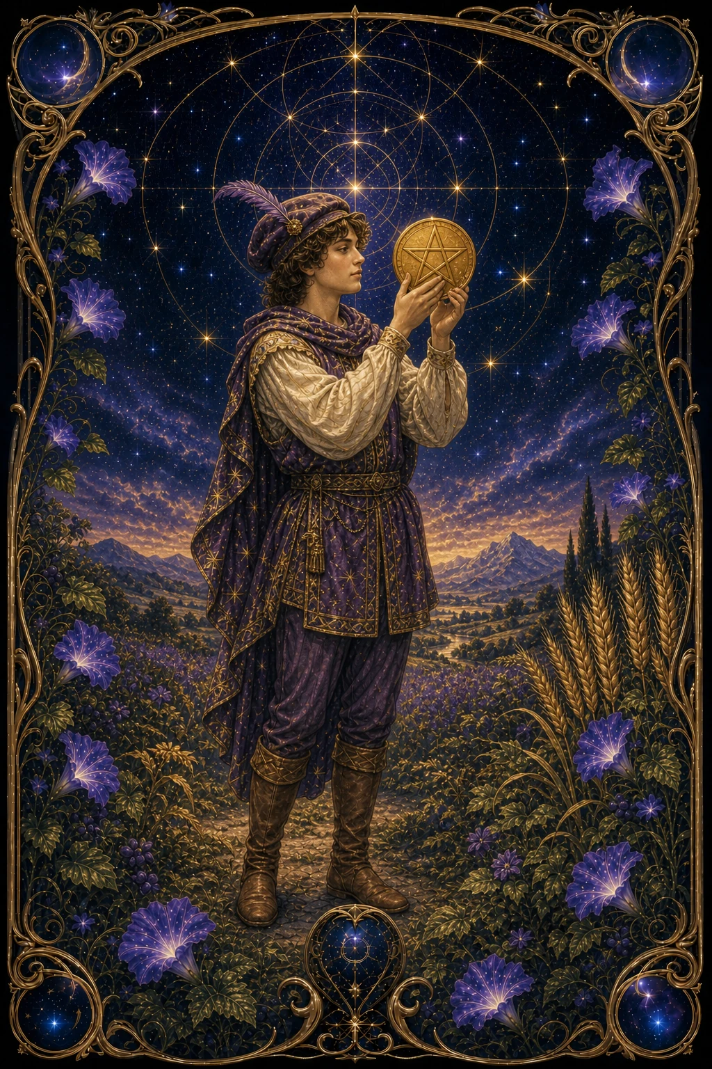Page of Pentacles tarot card art