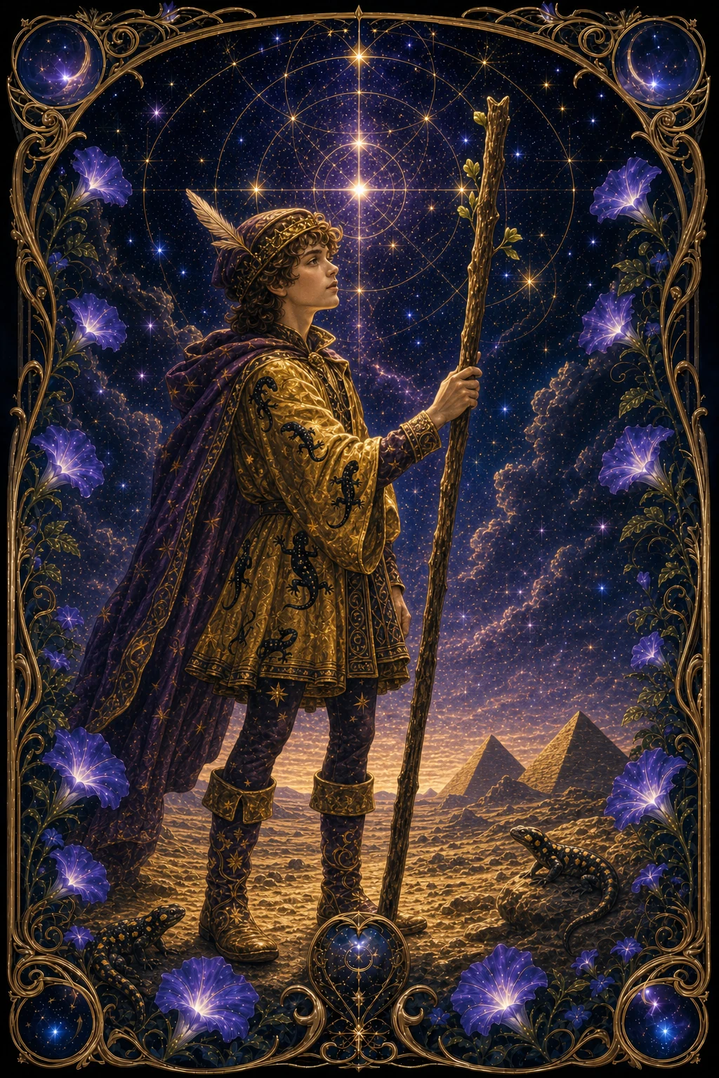 Page of Wands tarot card art