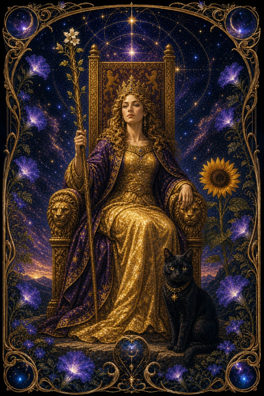 Queen of Wands tarot card art