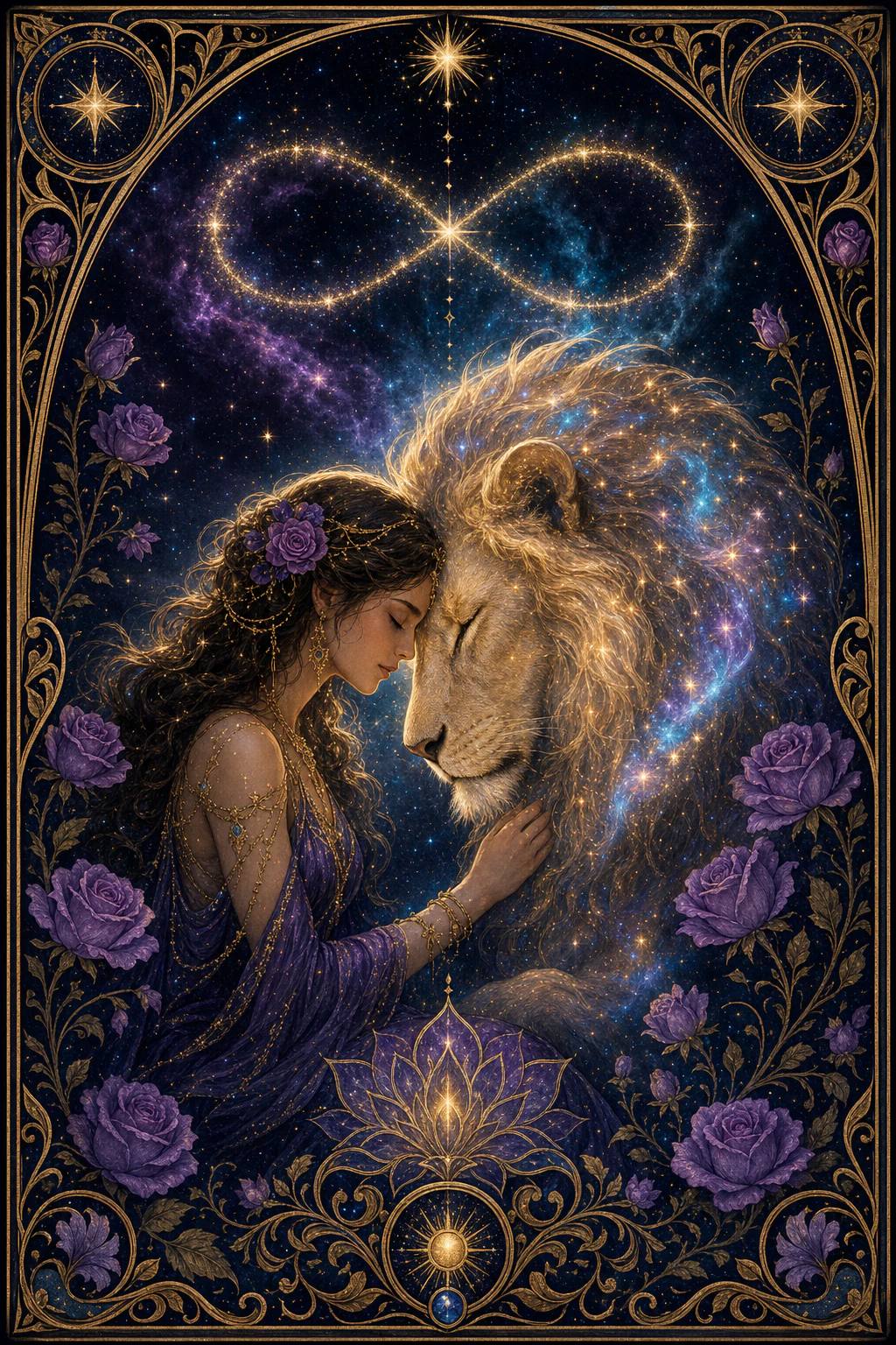 Strength tarot card art