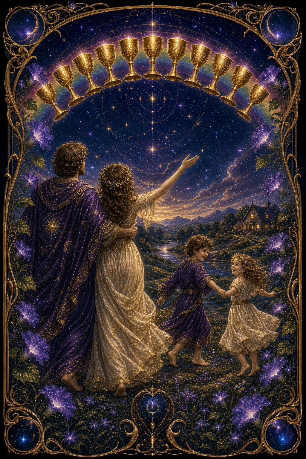 Ten of Cups tarot card art