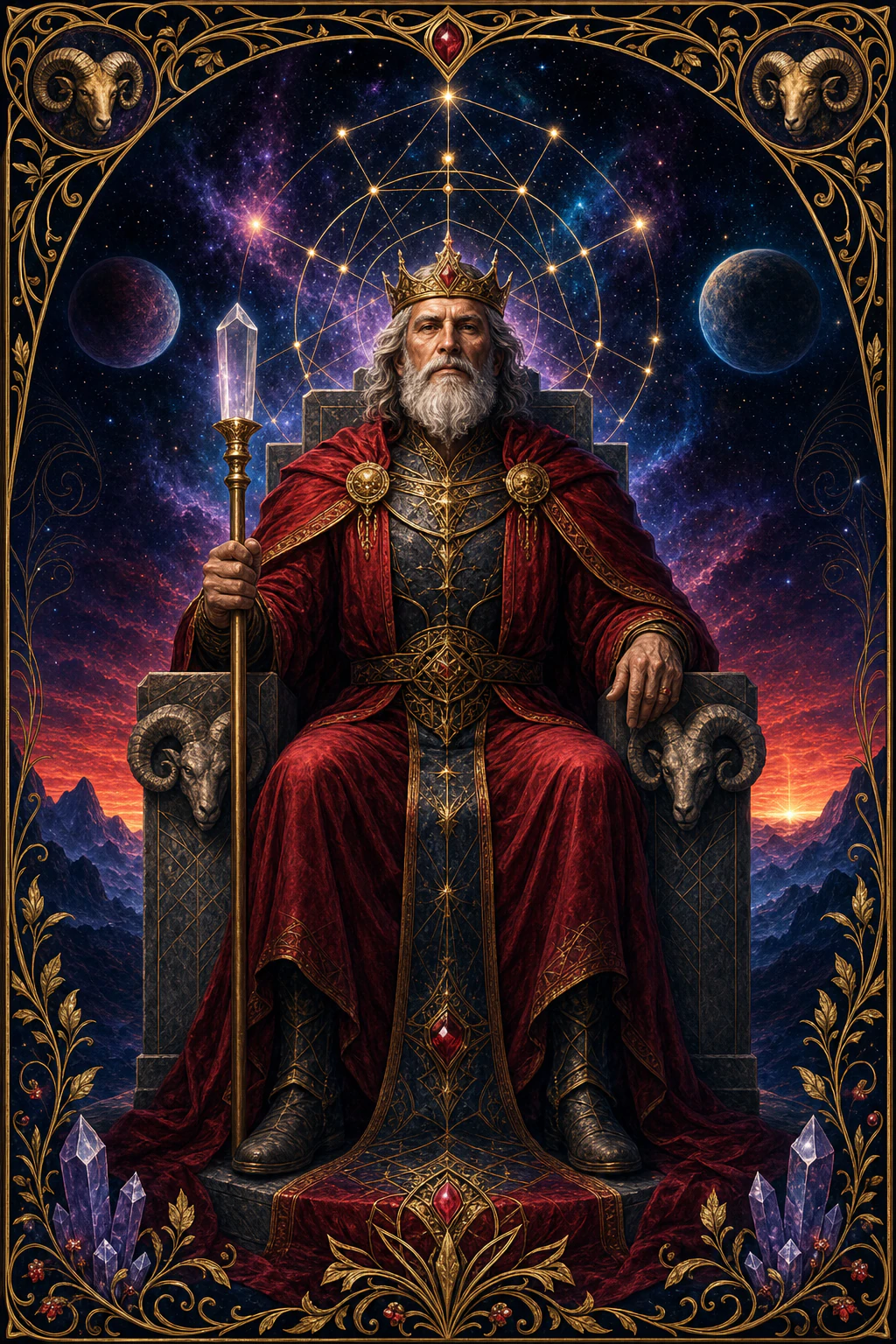 The Emperor tarot card art