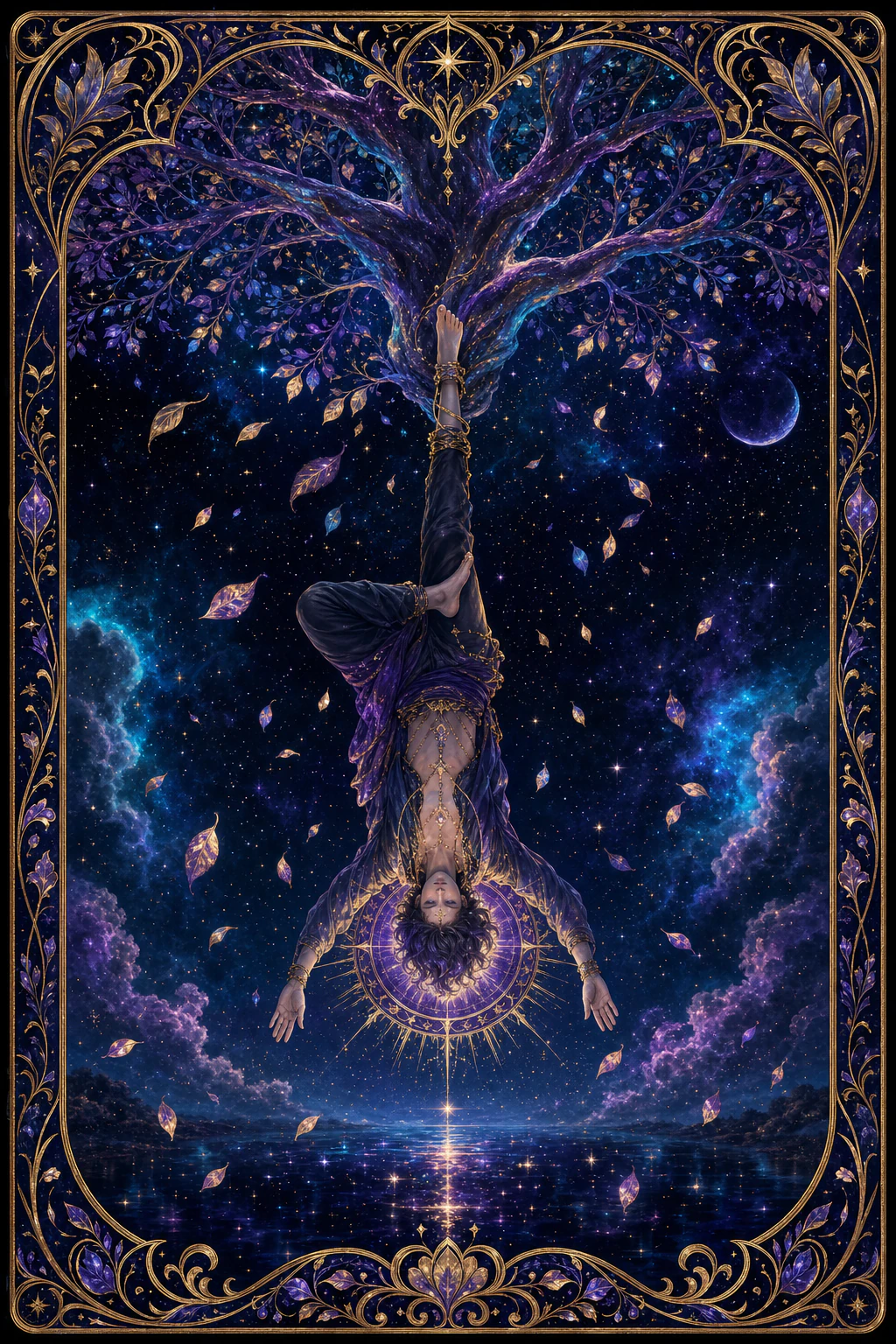 The Hanged Man tarot card art