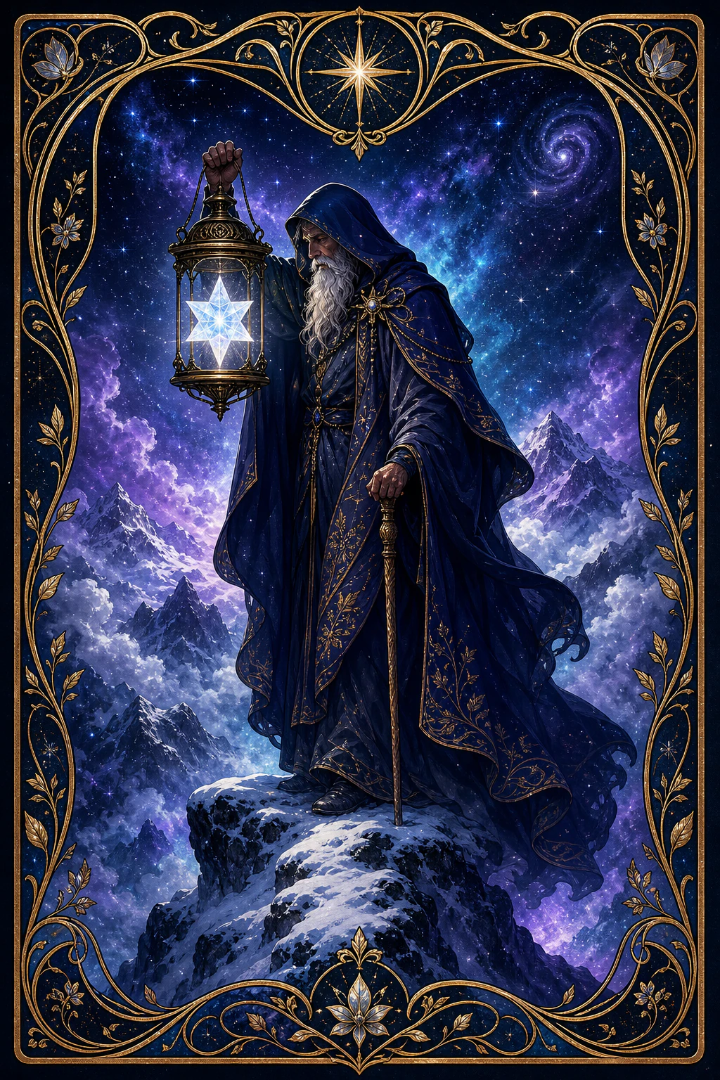 The Hermit tarot card art