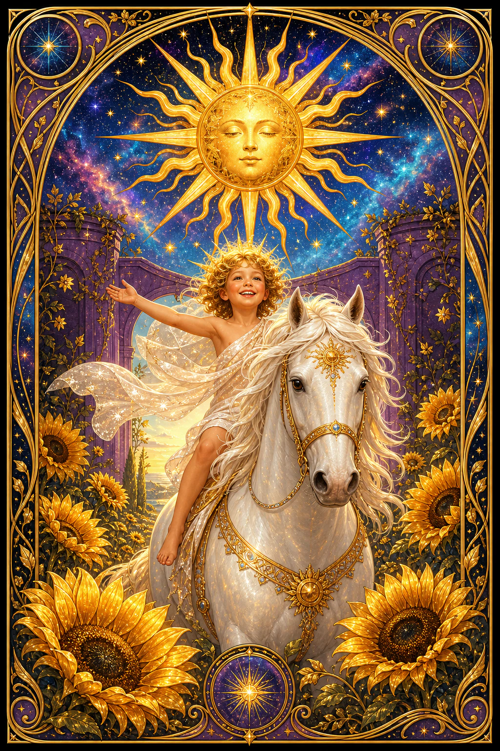 The Sun tarot card art