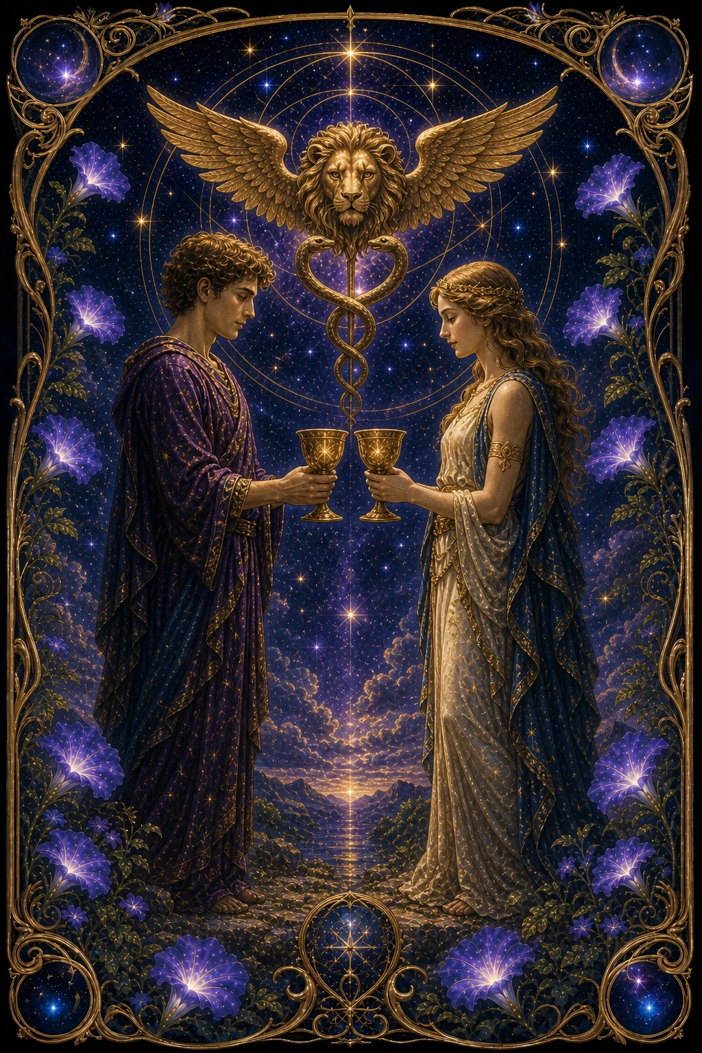 Two of Cups tarot card art