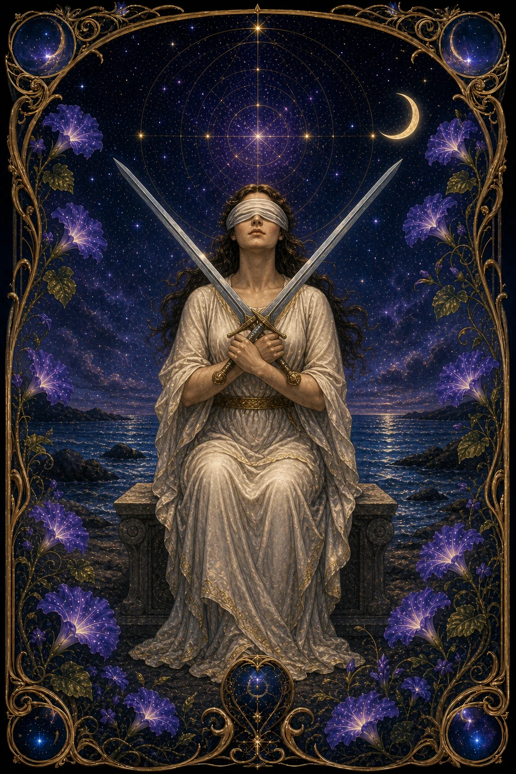 Two of Swords tarot card art